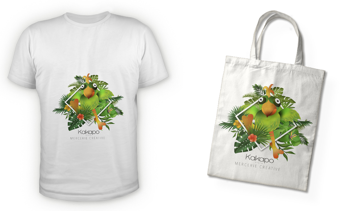 Kakapo Concept Store tee shirt et tote bag