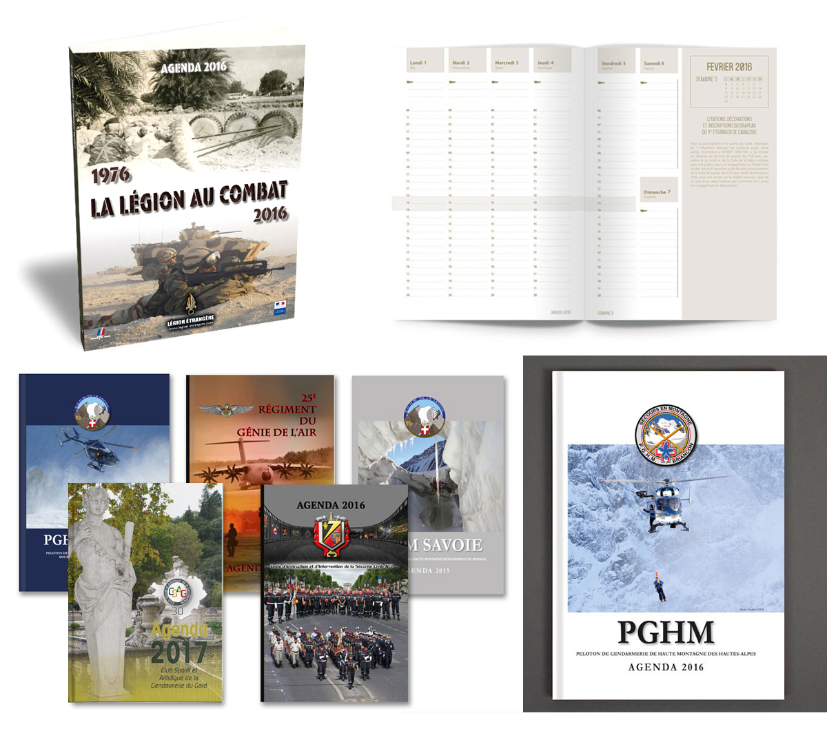 Divers Agendas pour les militaires et Municipalités
