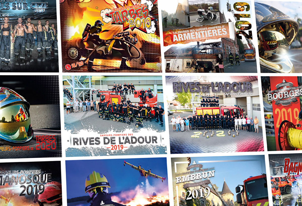 Différentes calendriers pour les amicales de pompiers sud